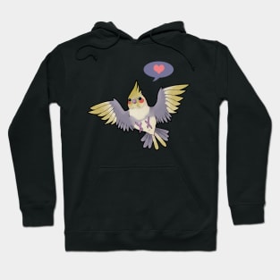 Pied Cockatiel Love Hoodie